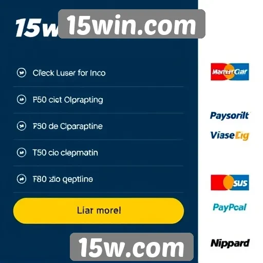 Comparativo de métodos de pagamento no 15win.com
